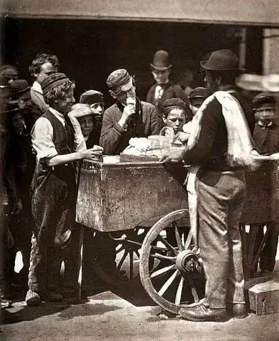 Vendita di gelati per le strade di Londra